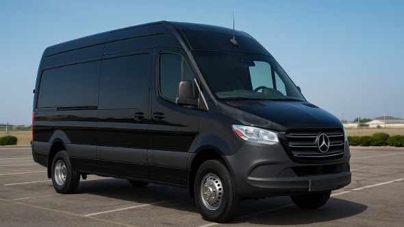 Exterior of Charleston Party Bus Company's 14 Passenger Sprinter Limousine in Charleston