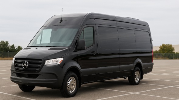 Exterior of Warner Robins Party Bus Company's 14 Passenger Sprinter Limousine in Warner Robins