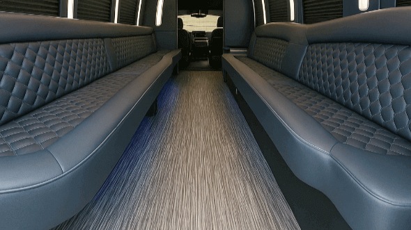 Interior of Augusta Party Bus Company's 20 Passenger Party Bus in Augusta