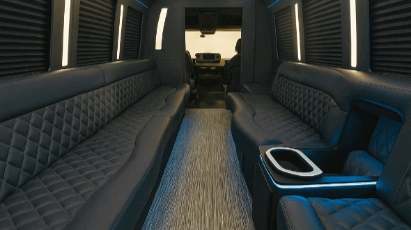 Interior of Summerville Party Bus Company's 20 Passenger Party Bus in Summerville