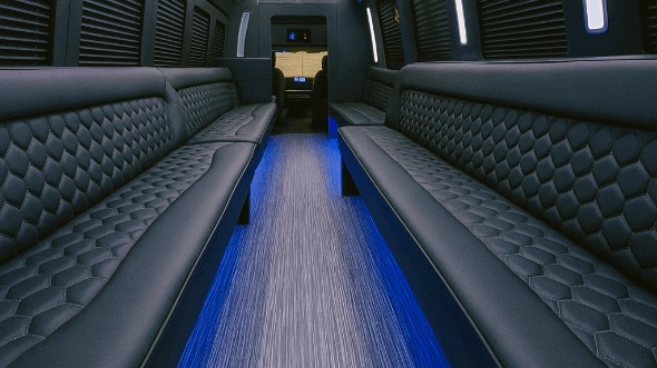 Interior of Palm Coast Party Bus Company's 25 Passenger Party Bus in Palm Coast