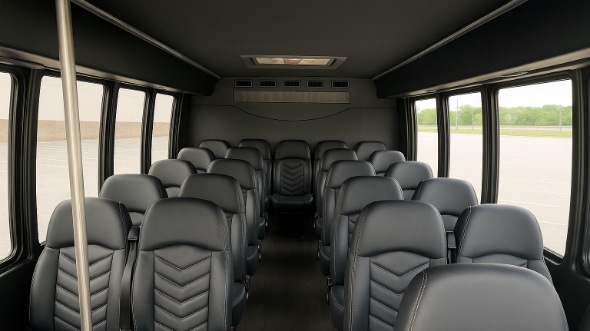 Interior of Savannah Party Bus Company's 28 Passenger Minibus in Savannah