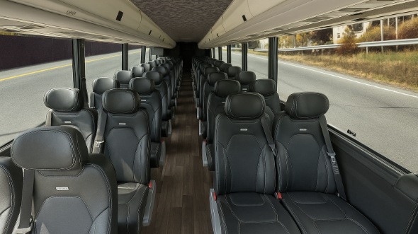 Interior of Savannah Party Bus Company's 35 Passenger Minibus in Savannah