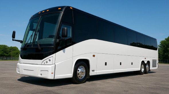 Exterior of Savannah Party Bus Company's 40 Passenger Charter Bus in Savannah