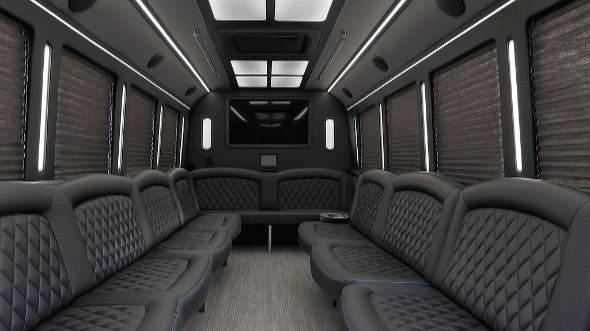 Interior of Palm Coast Party Bus Company's 40 Passenger Party Bus in Palm Coast