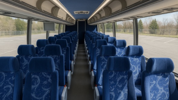 Interior of Savannah Party Bus Company's 45 Passenger Charter Bus in Savannah