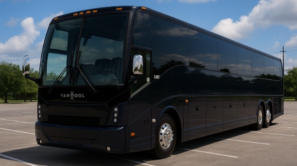 Exterior of Savannah Party Bus Company's 45 Passenger Charter Bus in Savannah
