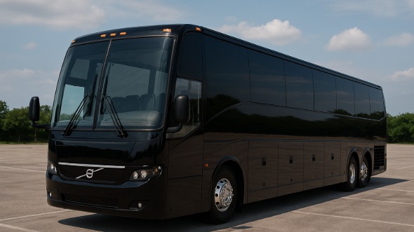 Exterior of Savannah Party Bus Company's 46 Passenger Charter Bus in Savannah
