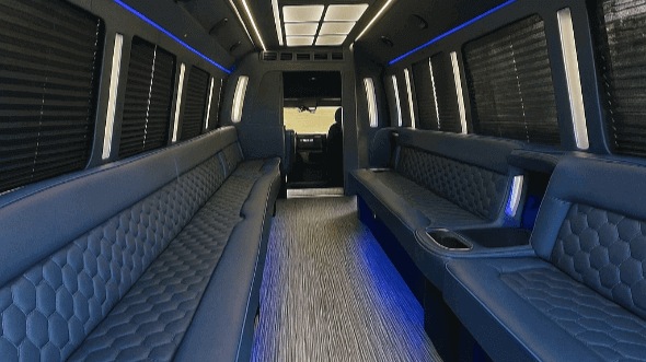 Interior of Warner Robins Party Bus Company's 50 Passenger Party Bus in Warner Robins
