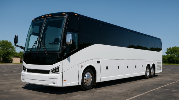 Exterior of Savannah Party Bus Company's 51 Passenger Charter Bus in Savannah