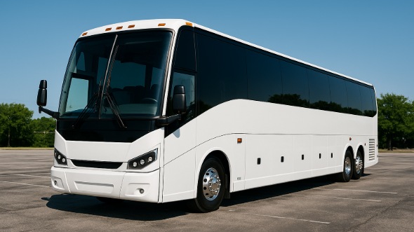 Exterior of Savannah Party Bus Company's 56 Passenger Charter Bus in Savannah