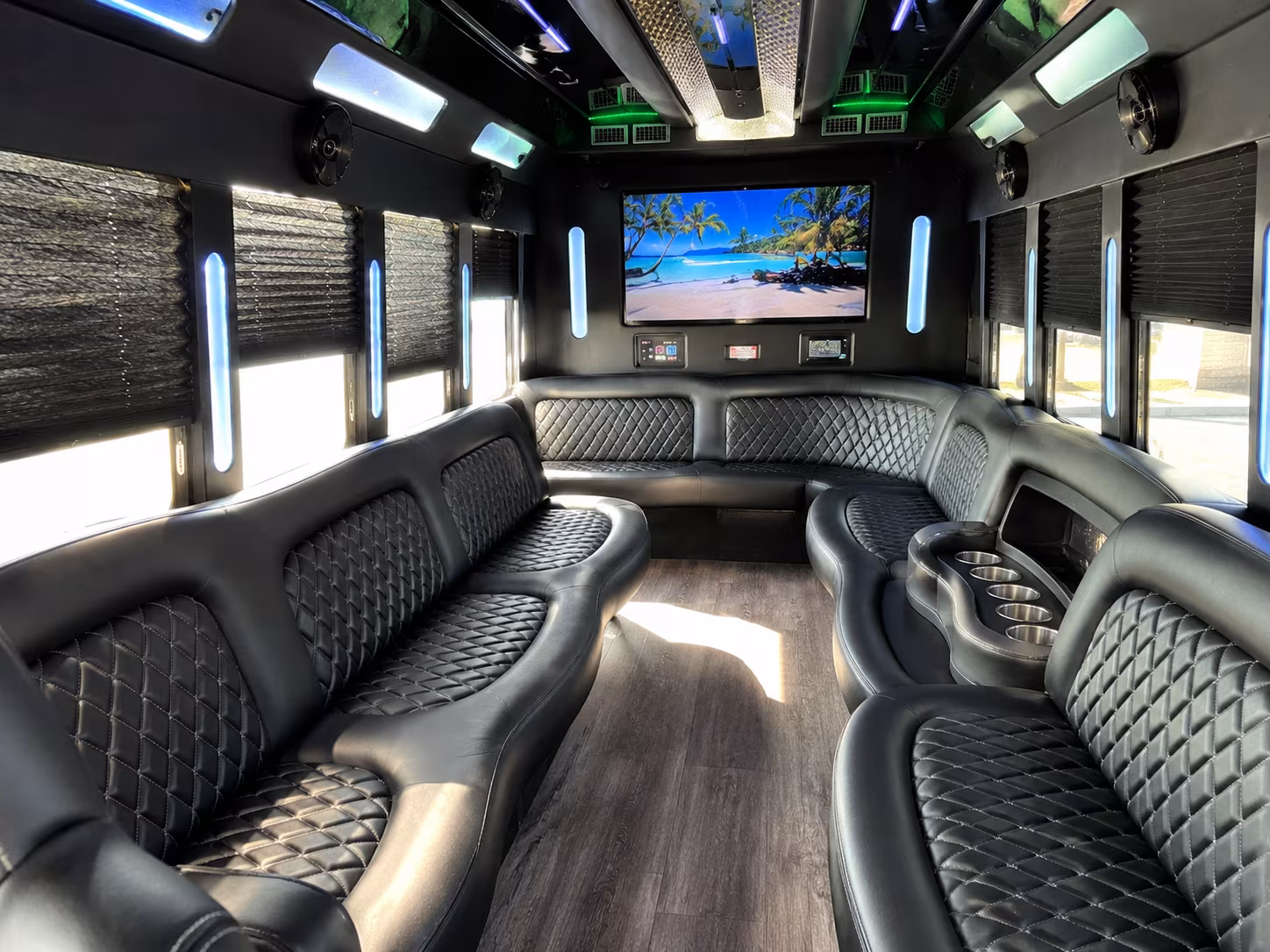 Savannah Wedding Transportation party bus exterior